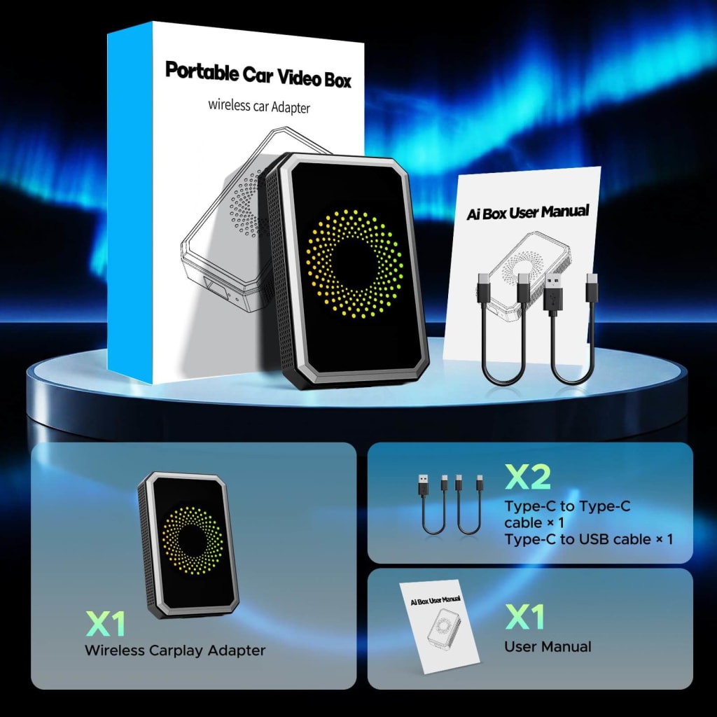 LAMTTO 3-in-1 Wireless CarPlay Box